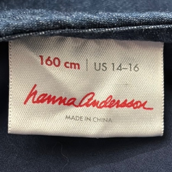 Hanna Andersson Chasing Summer Chambray Embroidered Popover Top Size 160cm 14-16 - Picture 2 of 7